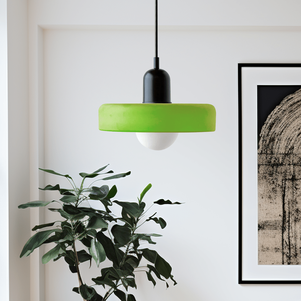 Stijlvolle Bauhaus Hanglamp van Kleurig Glas – Modern Design