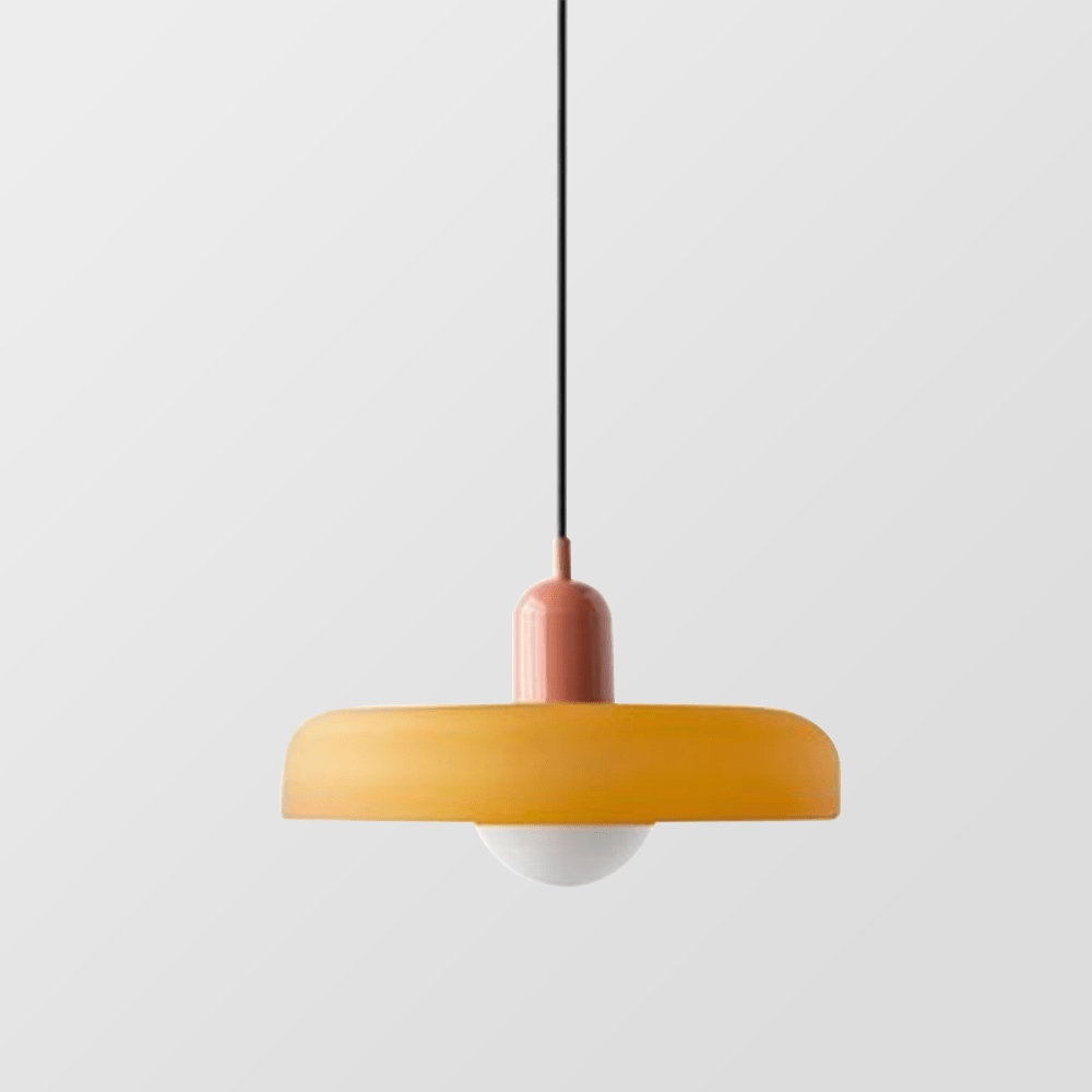 Stijlvolle Bauhaus Hanglamp van Kleurig Glas – Modern Design