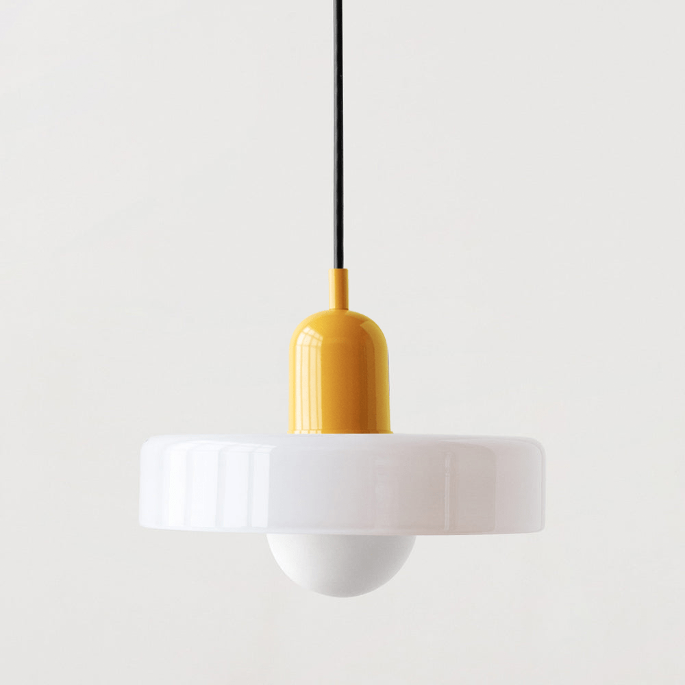 Stijlvolle Bauhaus Hanglamp van Kleurig Glas – Modern Design