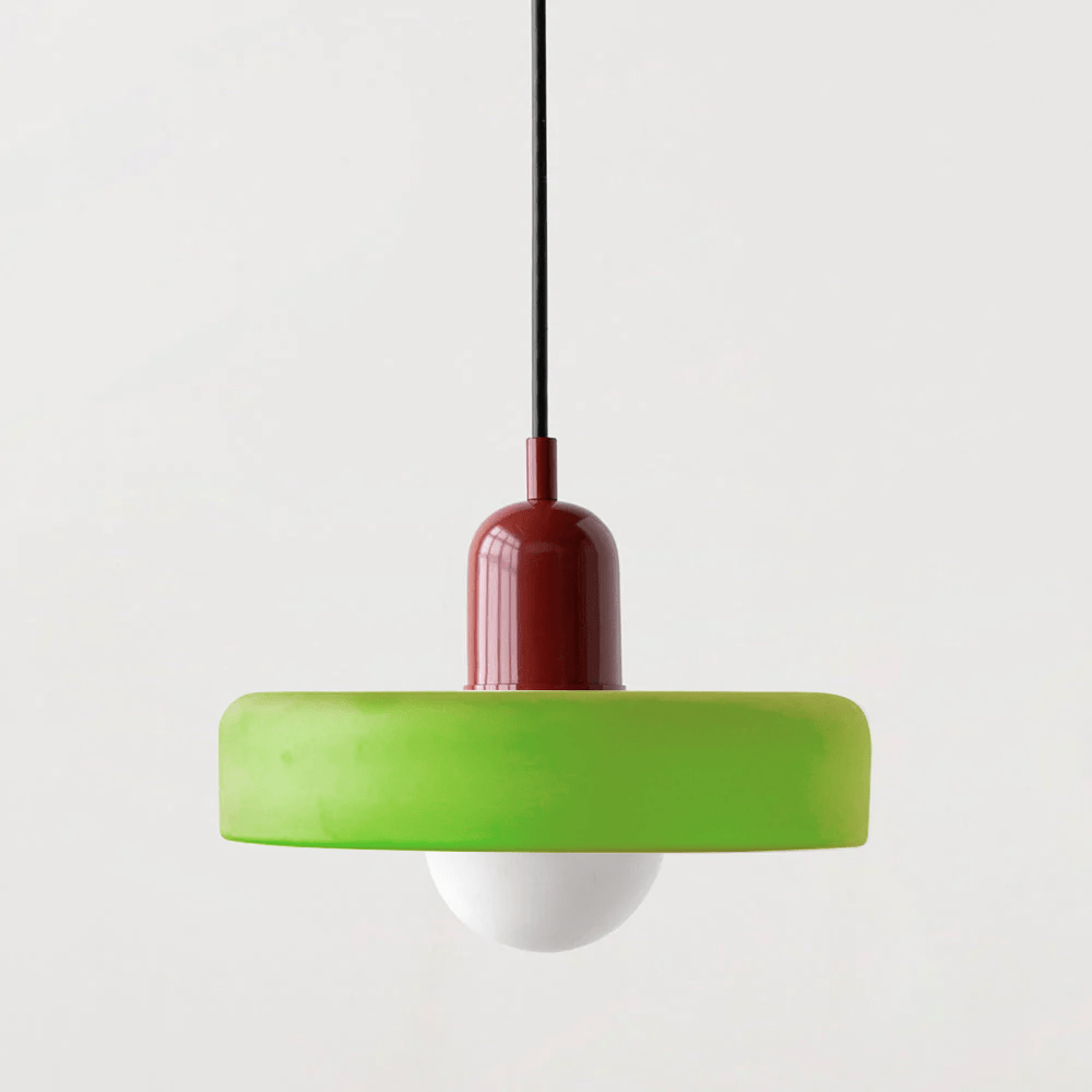 Stijlvolle Bauhaus Hanglamp van Kleurig Glas – Modern Design