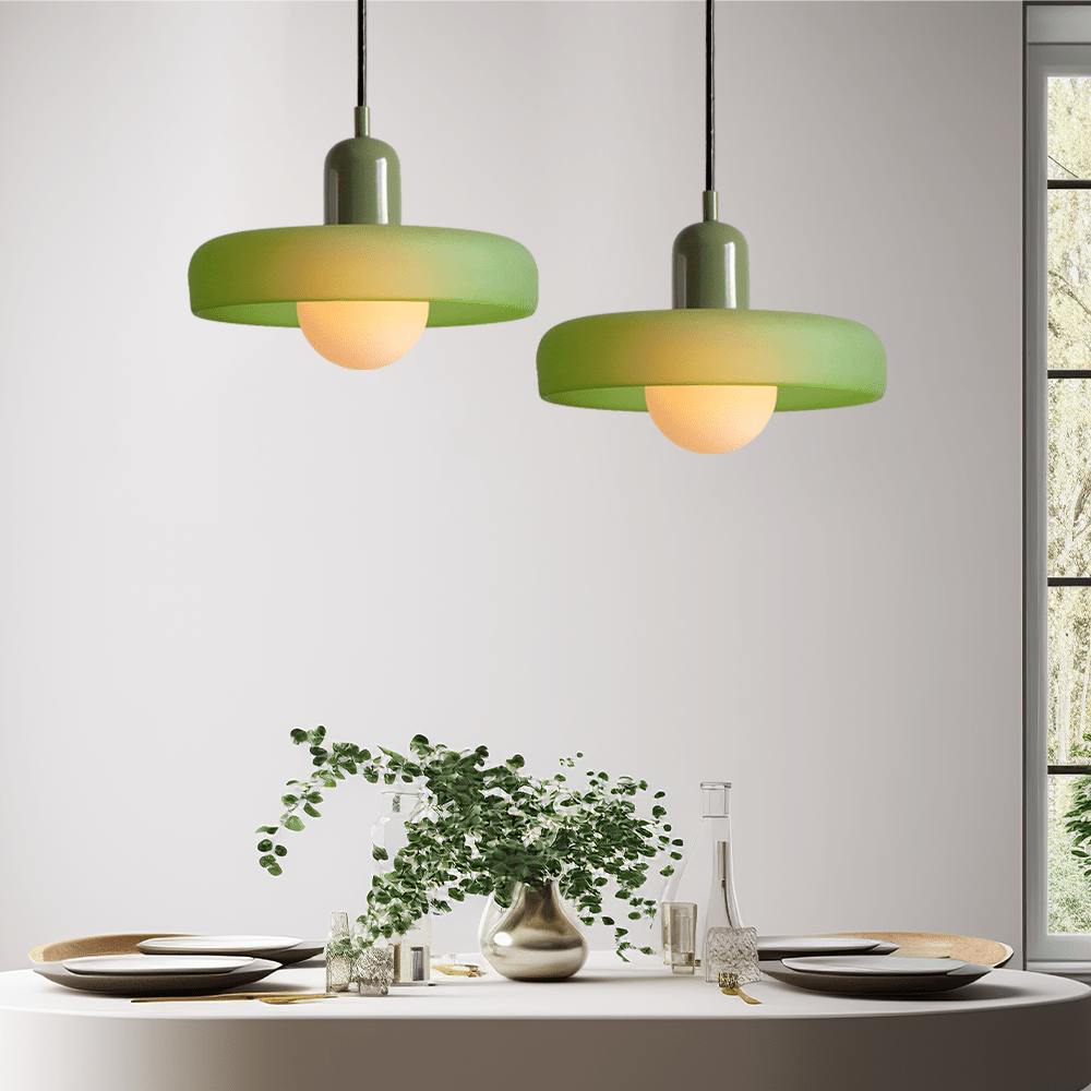 Stijlvolle Bauhaus Hanglamp van Kleurig Glas – Modern Design