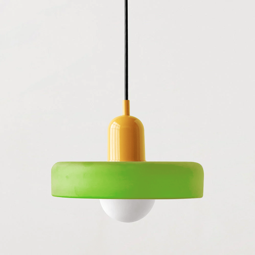 Stijlvolle Bauhaus Hanglamp van Kleurig Glas – Modern Design