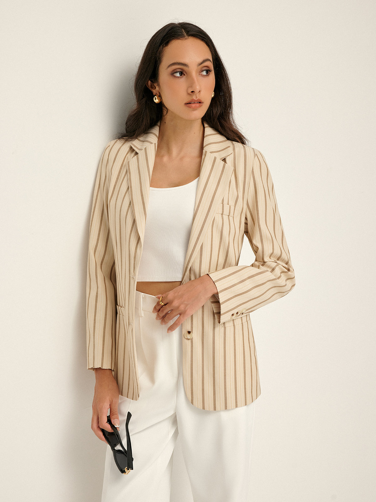 Gestreepte Elegante Dames Blazer