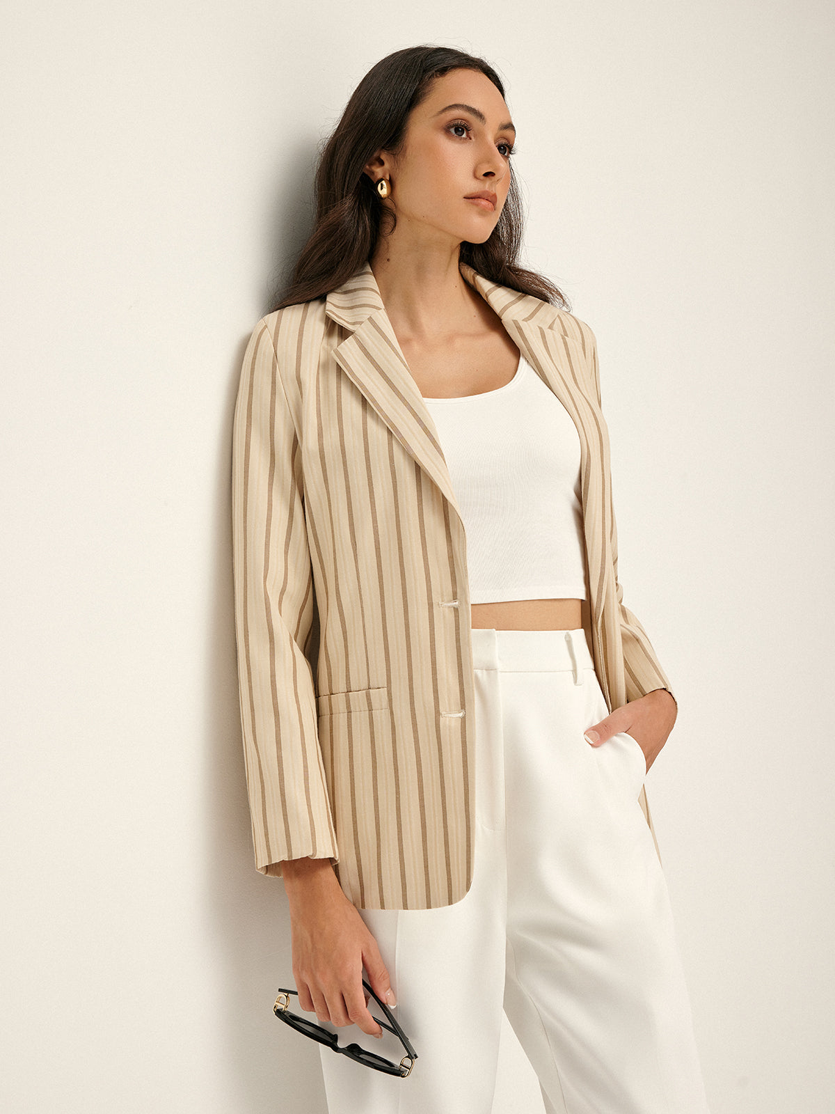 Gestreepte Elegante Dames Blazer