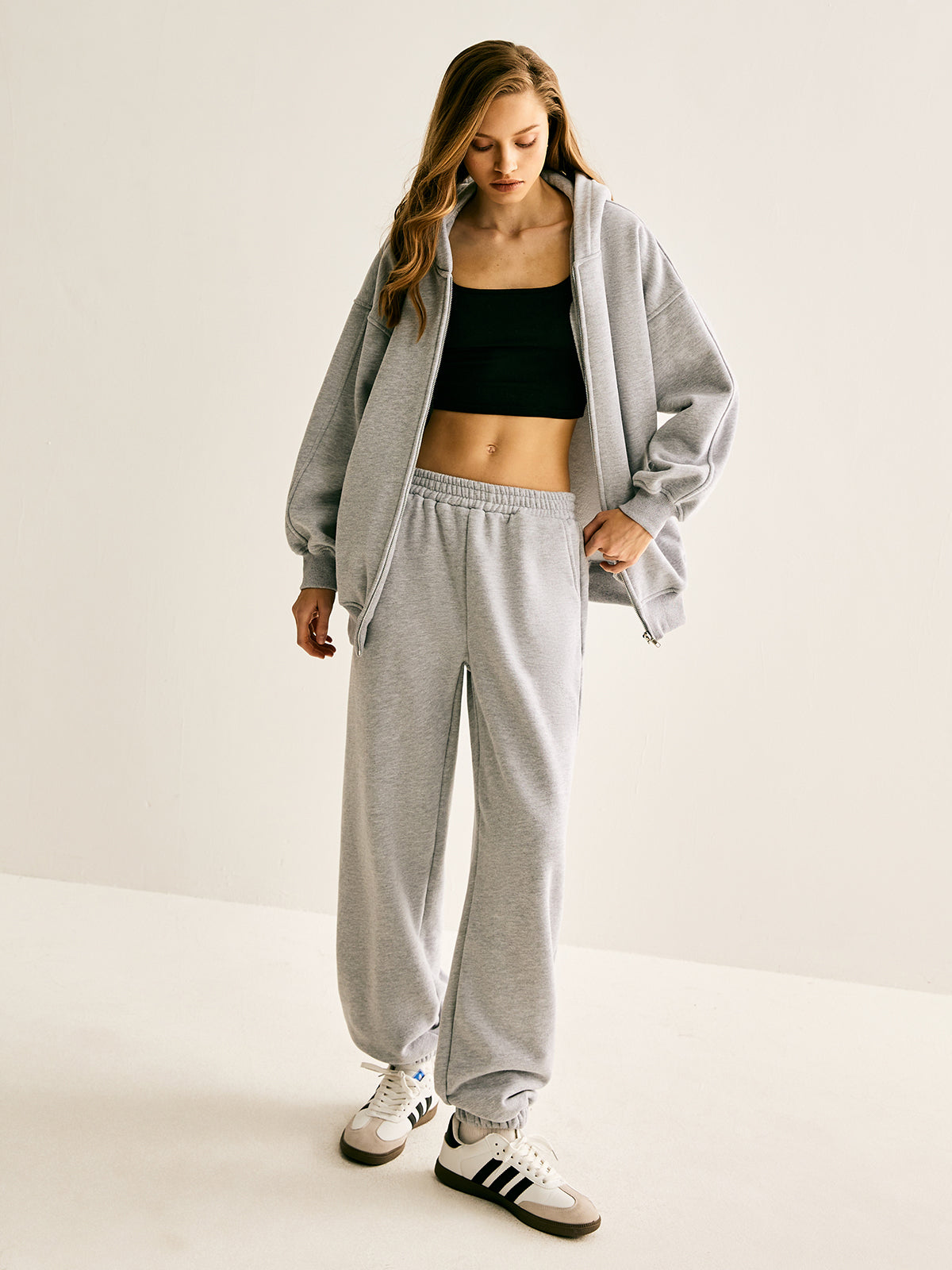 Grijze Joggingset voor Dames – Comfortabele en Stijlvolle Loungewear