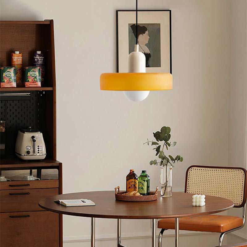 Stijlvolle Bauhaus Hanglamp van Kleurig Glas – Modern Design