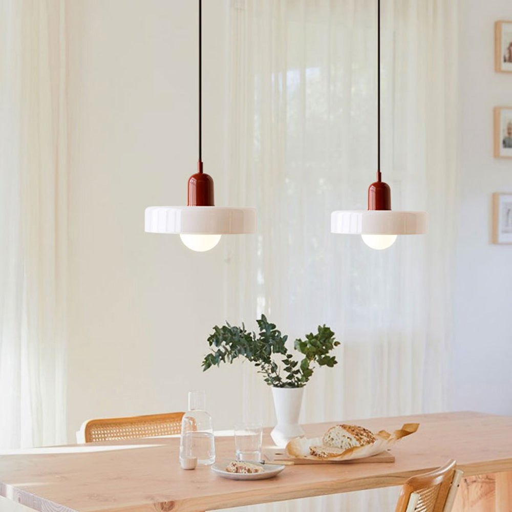 Stijlvolle Bauhaus Hanglamp van Kleurig Glas – Modern Design