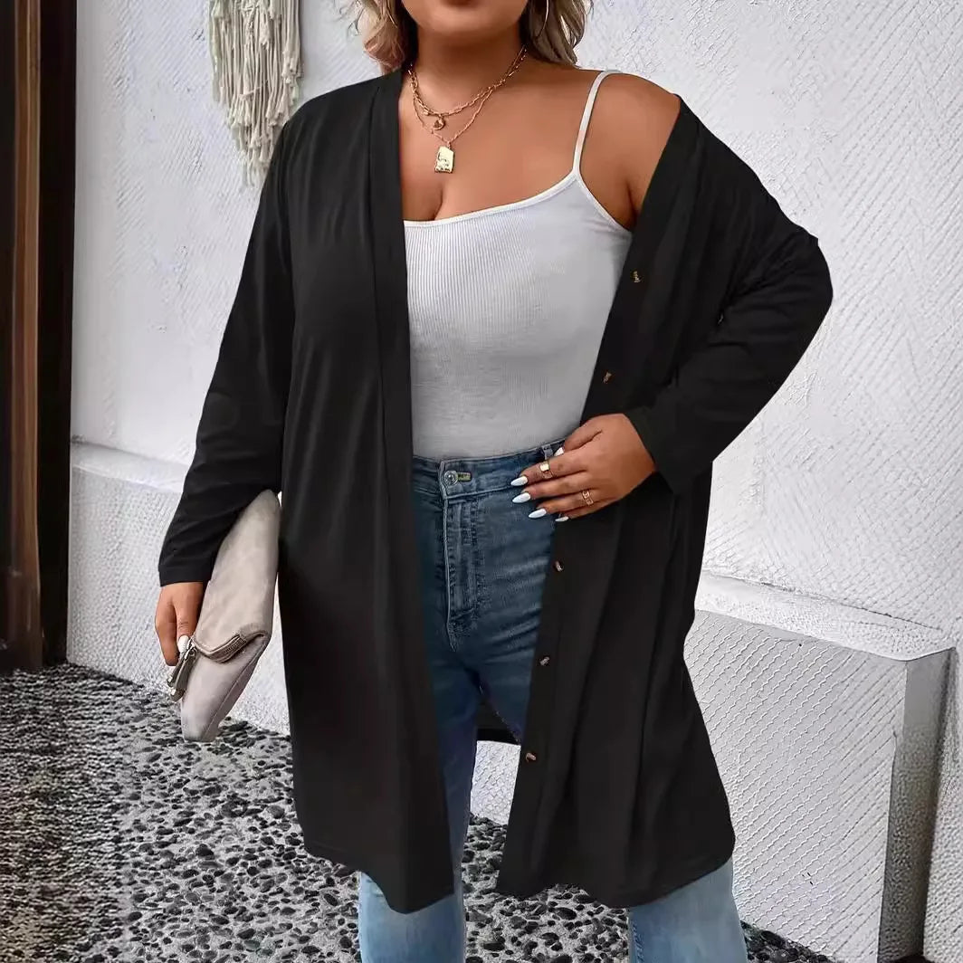 Plus Size Knitted Dames Cardigan