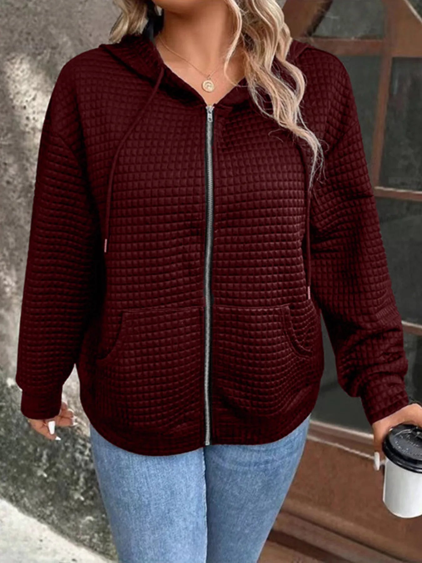 Plus Size Dames Vest met Capuchon - Warm en Stijlvol