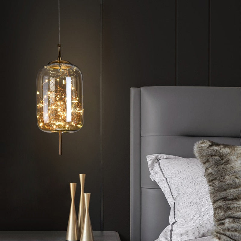 Luxe Glazen Globe Sprinkle Hanglamp