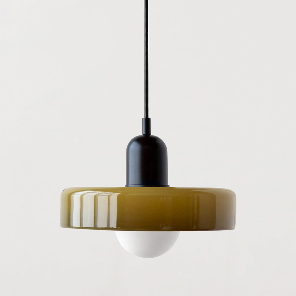 Stijlvolle Bauhaus Hanglamp van Kleurig Glas – Modern Design