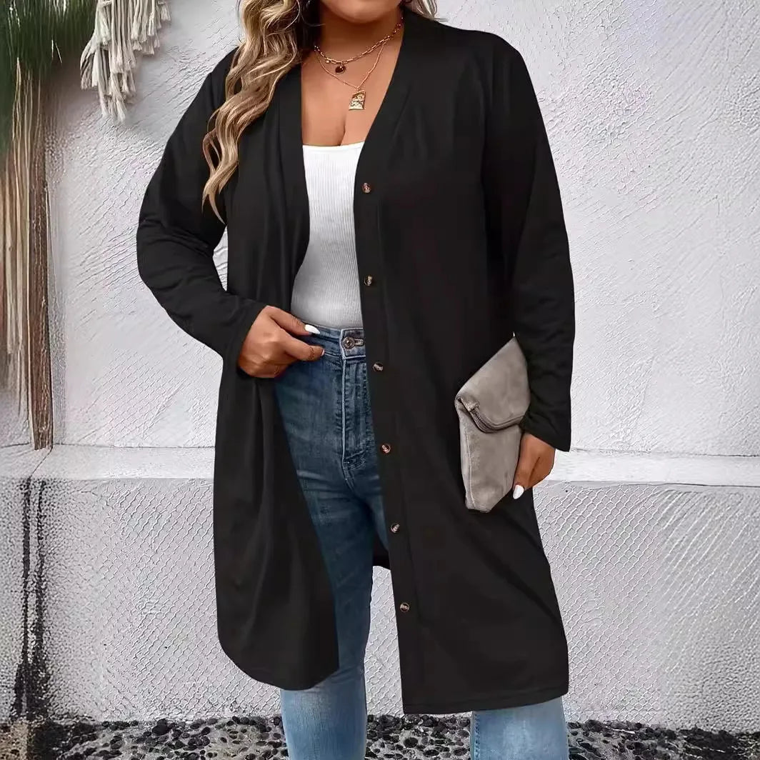 Plus Size Knitted Dames Cardigan