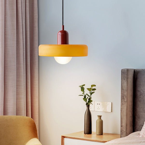 Stijlvolle Bauhaus Hanglamp van Kleurig Glas – Modern Design